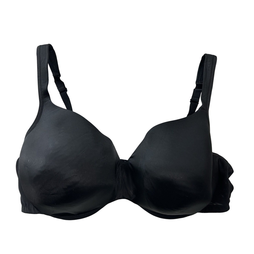 Serenada Black Full Coverage Underwire Bra 50DD Support Comfort Everyday